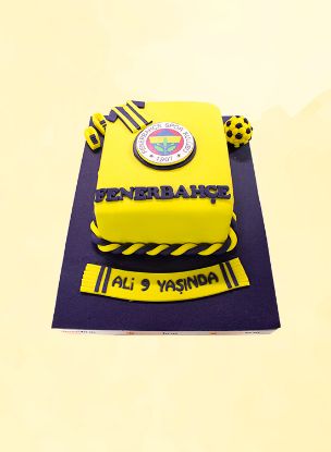 Fenerbahçe Futbol Takımı Temalı Dikdörtgen Pasta