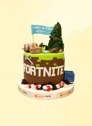Fortnite Oyunu Temalı Doğum Günü Pastası