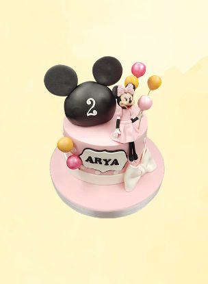 Minnie Mouse (Mini Mouse) Karakterli Doğum Günü Pastası