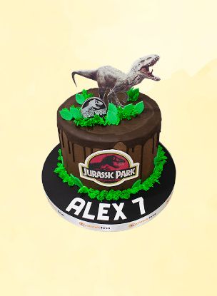 Jurassic Park Dinazor Temalı Doğum Günü Pastası 